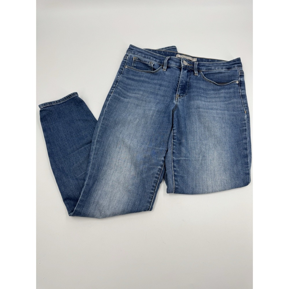 Athleta Sculpttek Jeans Medium Wash Mid Rise Skinny Size 4